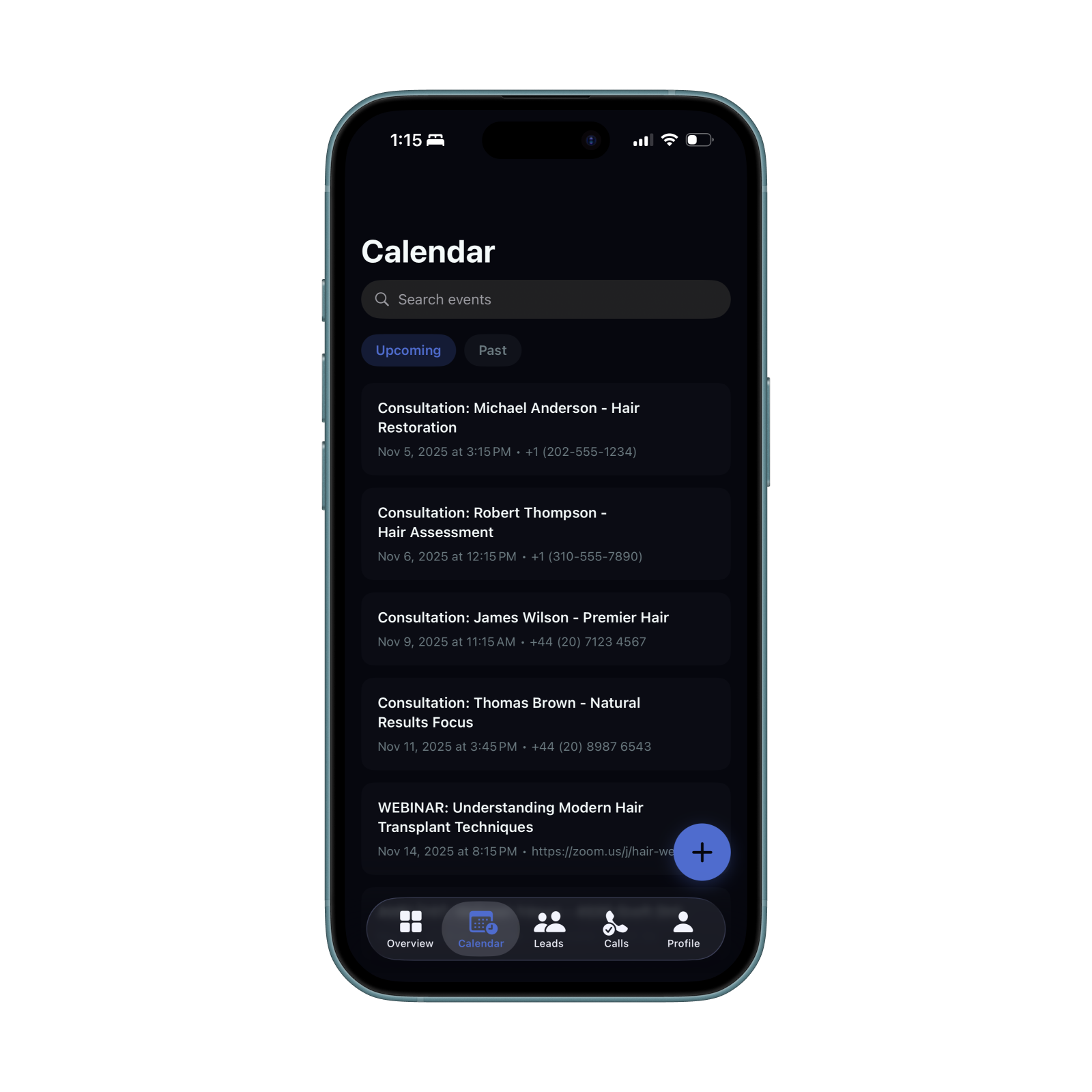 Calendar of consultations and webinars