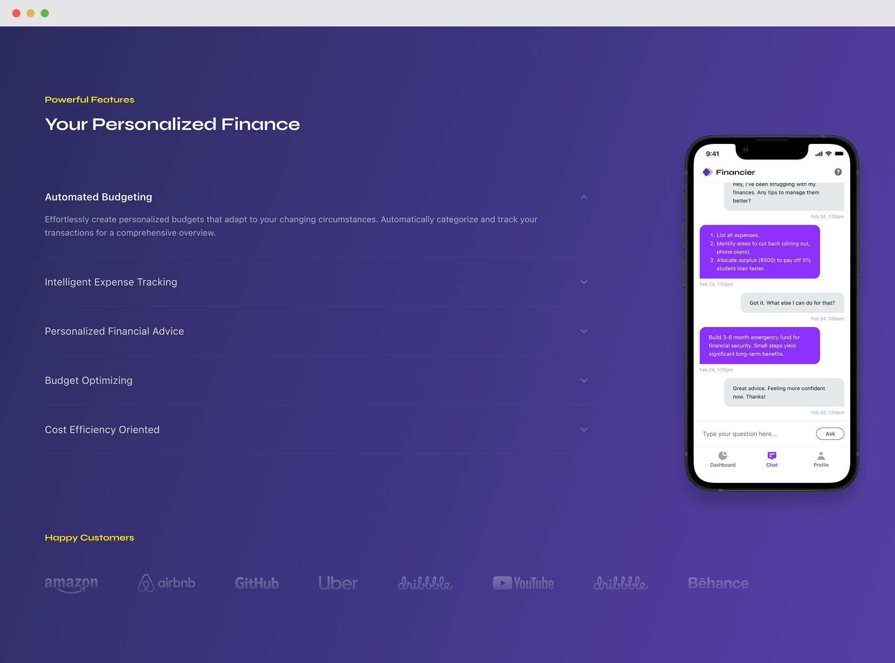 Originframe — Financier · Finance — screen 2