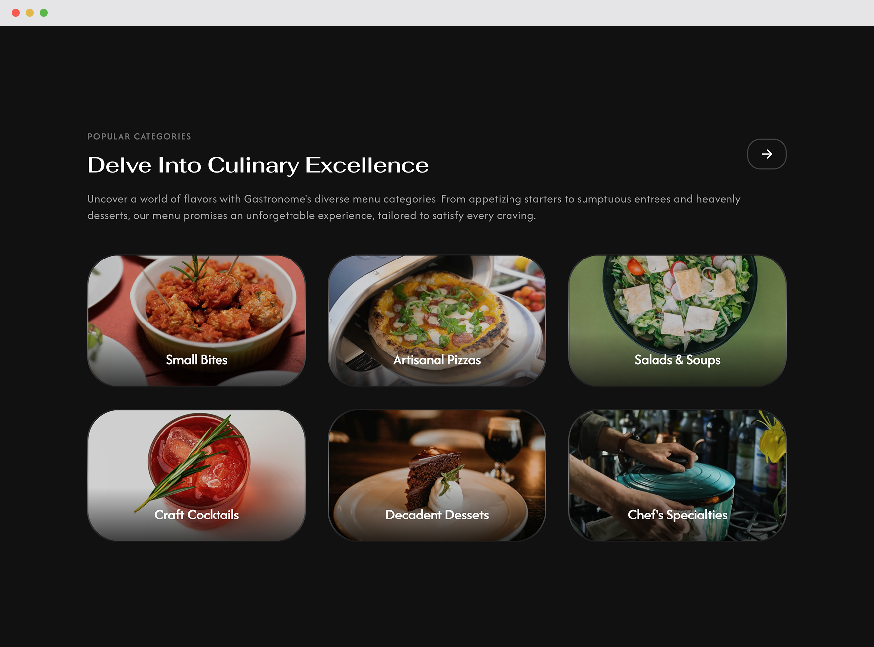 Originframe — Gastronome · Hospitality — screen 3