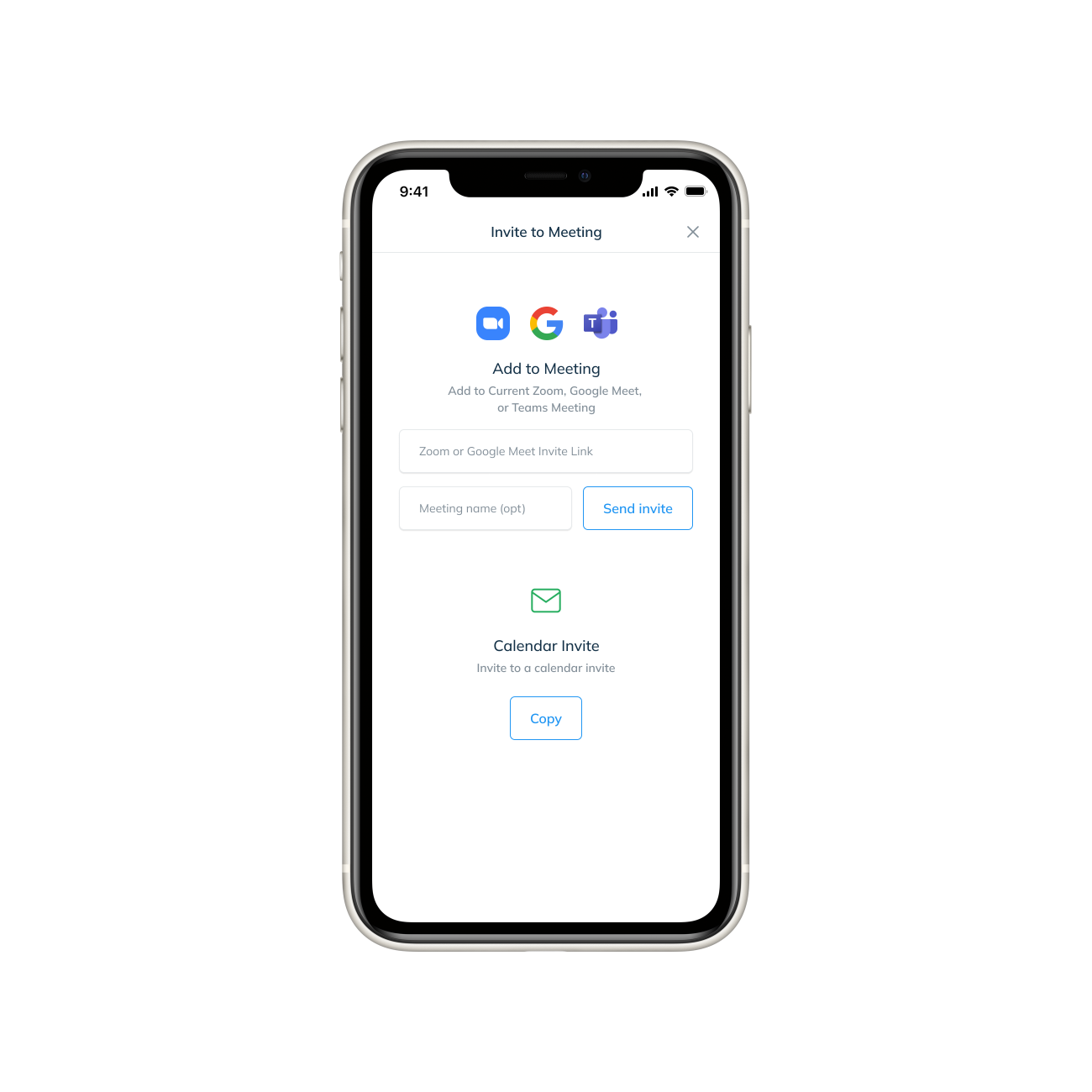 PatternAI invite — add to Zoom, Google Meet or Teams, or send a calendar invite