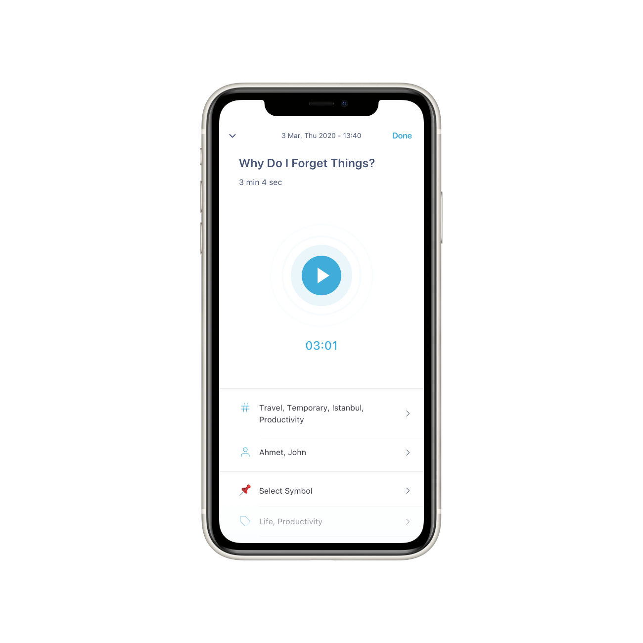 Sparkler — The product — screen 3